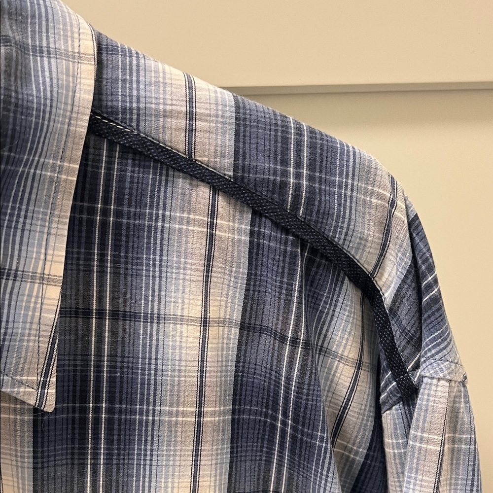 VTG PANHANDLE SLIM Pearl Snap Buttons Western Plaid Long Sleeved Shirt Size XL - Picture 6 of 13